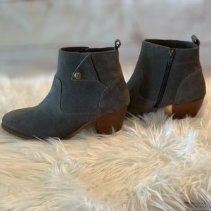 Diba gray heeled booties